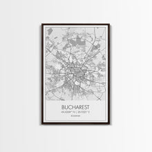 Carregar imagem no visualizador da galeria, Bucharest Street Map, Romania Map, City Map Art, Modern Art, Wall Art, Canvas Print, Canvas Wall Art, Adventure Wall Art, Vacation Gift
