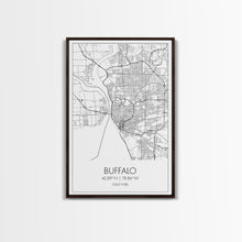 Carregar imagem no visualizador da galeria, Buffalo Street Map, New York Map, City Map Art, Modern Art, Wall Art, Canvas Print, Canvas Wall Art, Wedding Gift, Home Office Wall Art
