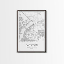 Carregar imagem no visualizador da galeria, Cape Coral Street Map, Florida Map, City Map Art, Modern Art, Wall Art, Canvas Print, Canvas Wall Art, Travel Gifts For Men, Apartment Décor

