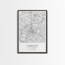 Cargar imagen en el visor de la galería, Charlotte Street Map, North Carolina Map, City Map Art, Modern Art, Wall Art, Canvas Print, Canvas Wall Art, Travel Wall Art, Gift For Mom
