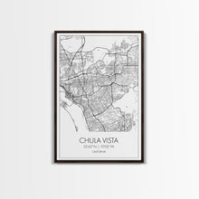 Cargar imagen en el visor de la galería, Chula Vista Street Map, California Map, City Map Art, Modern Art, Wall Art, Canvas Print, Canvas Wall Art, Living Room Wall Art, Travel Art
