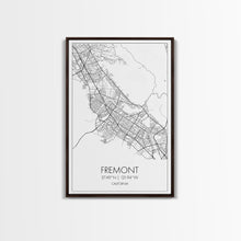 Load image into Gallery viewer, Fremont Street Map, California Map, City Map Art, Minimalist Art, Wall Art, Canvas Print, Travel Lover Gift, Bar Wall Décor, Travel Prints
