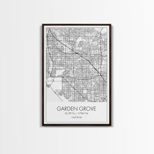 Load image into Gallery viewer, Garden Grove Street Map, California Map, City Map Art, Minimalist Art, Wall Art, Canvas Print, Black And White Map, Best Friend Gift
