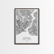 Cargar imagen en el visor de la galería, Istanbul Street Map, Turkey Map, City Map Art, Minimalist Art, Wall Art, Canvas Print, Travel Wall Art, Master Bedroom Décor, Gift For Her
