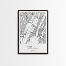 Load image into Gallery viewer, Jersey City Street Map, New Jersey Map, City Map Art, Modern Wall Art, Wall Art, Canvas Print, Bedroom Print, Travel Wall Décor, Travel Gift

