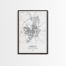 Load image into Gallery viewer, Laredo Street Map, Texas Map, City Map Art, Modern Wall Art, Wall Art, Canvas Print, City Wall Art, Wall Hanging, Gifts For Him, Travel Art
