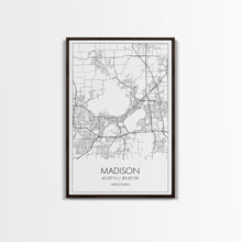 Load image into Gallery viewer, Madison Street Map, Wisconsin Map, City Map Art, Modern Art, Wall Art, Canvas Print, Bedroom Wall Art, Travel Wall Print, Gift For Men

