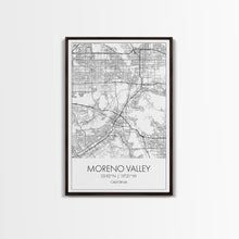 Load image into Gallery viewer, Moreno Valley Street Map, California Map, City Map Art, Modern Art, Wall Art, Canvas Print, Wall Art For Bedroom, Couple Gift, Travel Print
