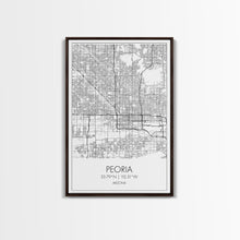 Load image into Gallery viewer, Peoria Street Map, Arizona Map, City Map Art, Minimalist Art, Wall Art, Canvas Print, Living Room Wall Art, Travel Gifts For Men, Travel Art
