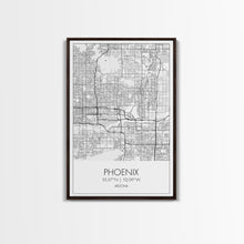 Load image into Gallery viewer, Phoenix Street Map, Arizona Map, City Map Art, Minimalist Art, Wall Art, Canvas Print, Master Bedroom Décor, Gifts For Her, Travel Wall Art
