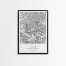 Load image into Gallery viewer, Seoul Street Map, South Korea Map, Asia City Map Print, Minimalist Art, Wall Art, Canvas Print, Travel Gift For Women, Travel Wall Décor
