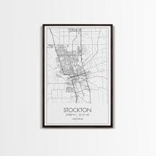 Load image into Gallery viewer, Stockton Street Map, California Map, City Map Print, Modern Wall Art, Wall Art, Canvas Print, Boyfriend Gift, Travel Wall Décor, Art Print
