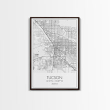 Load image into Gallery viewer, Tucson Street Map, Arizona Map, City Map Print, Modern Wall Art, Wall Art, Canvas Print, Minimal Wall Art, Family Gift, Travel Wall Décor
