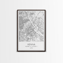 Load image into Gallery viewer, Vienna Street Map, Austria Map, City Map Print, Modern Wall Art, Wall Art, Canvas Print, Black And White, Unique Wedding Gift, Travel Art
