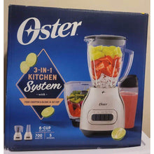 Carregar imagem no visualizador da galeria, Oster 3-in-1 Kitchen System w/ Food Chopper &amp; Blend n Go Cup NIB
