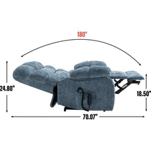 Load image into Gallery viewer, Lift Recliner Chair Heat Massage Dual Motor Infinite Position Up to 350 LBS Large Electric Power Lift Recliners with Power-Remote, Medium-firm and Heavy duty, Blue

