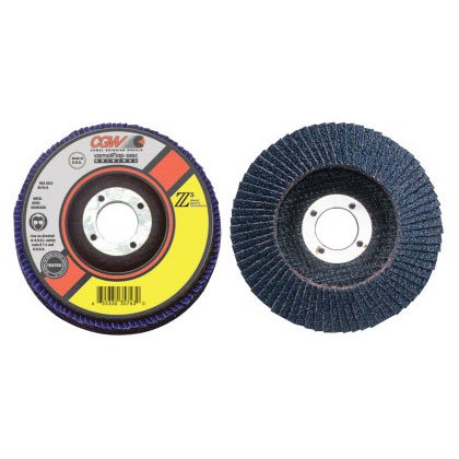 CGW Abrasives 42342 Flap Discs, Z3-100% Zirconia, XL, 4 1/2