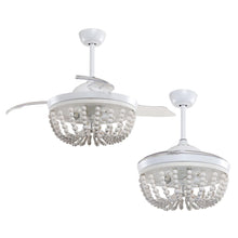 Load image into Gallery viewer, 42&quot; Huang Farmhouse Wooden Beads Ceiling Fan with Lighting
