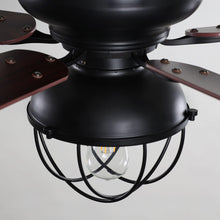 Cargar imagen en el visor de la galería, 42&quot; Traditional Flush Mount Reversible Ceiling Fan with Lighting and Remote Control
