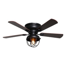 Cargar imagen en el visor de la galería, 42&quot; Traditional Flush Mount Reversible Ceiling Fan with Lighting and Remote Control
