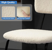 Carregar imagem no visualizador da galeria, Bacyion Dining Room Chairs Set of 2 - Modern Boucle Fabric Kitchen Chairs, Dining Chairs with Metal Legs for Dining Room, Kitchen, Living Room
