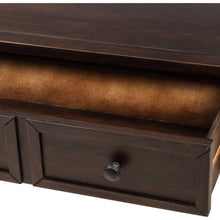 Cargar imagen en el visor de la galería, Console Table Sofa Table Easy Assembly with Two Storage Drawers and Bottom Shelf for Living Room, Entryway (Espresso)
