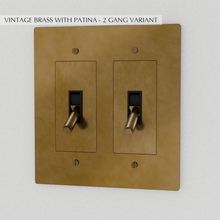 Load image into Gallery viewer, The Brass Toggle Switch (1 to 5 Gang)
