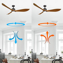 Load image into Gallery viewer, 66&quot; Misael Propeller Industrial DC Motor Ceiling Fan with LED Lighting
