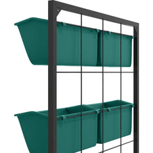 Carregar imagem no visualizador da galeria, 3-Tier Wall Planter with 6 Pots for Indoor and Outdoor Use, Hanging Plant Holder, Self Draining Wall Mounted Planter for Vegetables, Flowers, Herbs, Green

