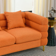 Cargar imagen en el visor de la galería, 3-seater + 2-seater Combination sofa.ORANGE teddy
