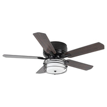 Cargar imagen en el visor de la galería, 48&quot; Athens Industrial Flush Mount Reversible Ceiling Fan with Lighting and Remote Control
