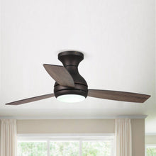 Cargar imagen en el visor de la galería, 48&quot; Beckette Farmhouse Flush Mount Reversible Ceiling Fan with Lighting and Remote Control
