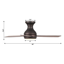 Cargar imagen en el visor de la galería, 48&quot; Beckette Farmhouse Flush Mount Reversible Ceiling Fan with Lighting and Remote Control
