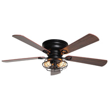 Cargar imagen en el visor de la galería, 48&quot; Ummuhan Industrial Flush Mount Reversible Ceiling Fan with Lighting and Remote Control
