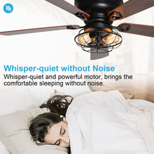 Carregar imagem no visualizador da galeria, 48&quot; Ummuhan Industrial Flush Mount Ceiling Fan with Lighting
