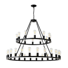 Carregar imagem no visualizador da galeria, 48&quot; Wagon Wheel Hanging Lights Ceiling Chandelier for Dining &amp; Living Room
