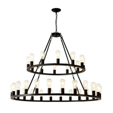 Carregar imagem no visualizador da galeria, 48&quot; Wagon Wheel Hanging Lights Ceiling Chandelier for Dining &amp; Living Room
