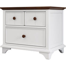 Cargar imagen en el visor de la galería, 3 Pieces Wooden Captain Bedroom Set Full Bed with Trundle, Nightstand and Dresser, White + Walnut
