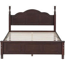 Cargar imagen en el visor de la galería, 3-Pieces Bedroom Sets,Full Size Wood Platform Bed and Two Nightstands-Dark Walnut
