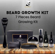Load image into Gallery viewer, SELZALOT Beard Growth Kit Facial Hairs Men&#39;s Grooming Set 7 Pieces Beard Products with Oil, Serum, Balm, Shampoo, Comb, Brush and Hand Beard Care Kit for Men Men Self Care
