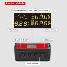 Carregar imagem no visualizador da galeria, ACOPOWER 1500W 12V Pure Sine Wave Inverter
