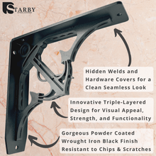 Cargar imagen en el visor de la galería, Folly Beach Heavy Duty Steel Brackets for Shelving
