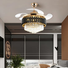 Carregar imagem no visualizador da galeria, Helena Black by Ozarke Smart Fan Chandelier Light
