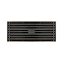 Load image into Gallery viewer, Oil rubbered bronze brass shower drain 4 or 8 inch  with ABS base
