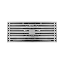 Load image into Gallery viewer, 8 Inch Shower Linear Brushed Nickel Drain Rectangular Floor Drain with Accessories Square Hole Pattern Cover Grate Removable Brushed Nickel Brass
