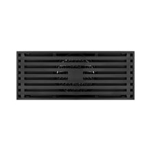 Load image into Gallery viewer, 8 Inch Shower Linear Matte black Drain Rectangular Floor Drain with Accessories Square Hole Pattern Cover Grate Removable Matte Black Brass
