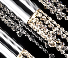 Load image into Gallery viewer, Hanging crystal light fixture for lobby, staircase, loft, stairwell

