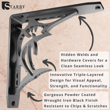 Cargar imagen en el visor de la galería, BillFish Heavy Duty Steel Brackets for Shelving
