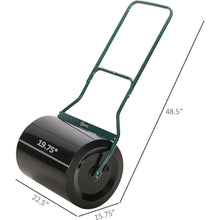 Load image into Gallery viewer, 20-Inch Push/Tow Behind Lawn Roller Filled with 16 Gal Water or Sand, Perfect for Flattening Sod in the Garden
