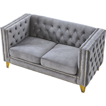 Cargar imagen en el visor de la galería, 3-seater + 2-seater Combination sofa.GREY VELVET
